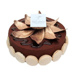 World Cake - BTB Orzal Chocolate Chestnut Icewine Truffle Whole cake side - Local Award Winning Chocolate Cake Shop